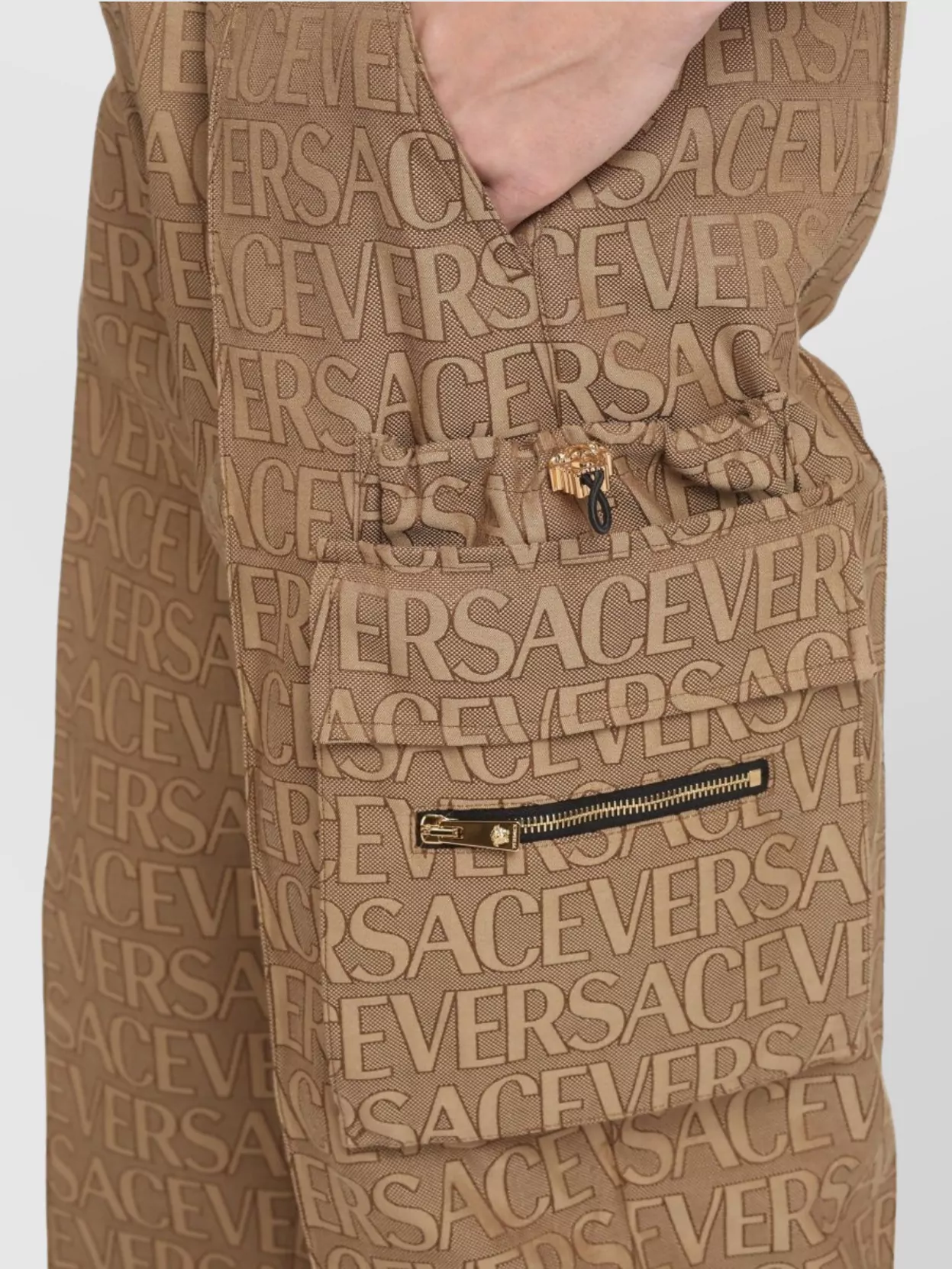 Versace Cargo Trousers In Cotton Blend