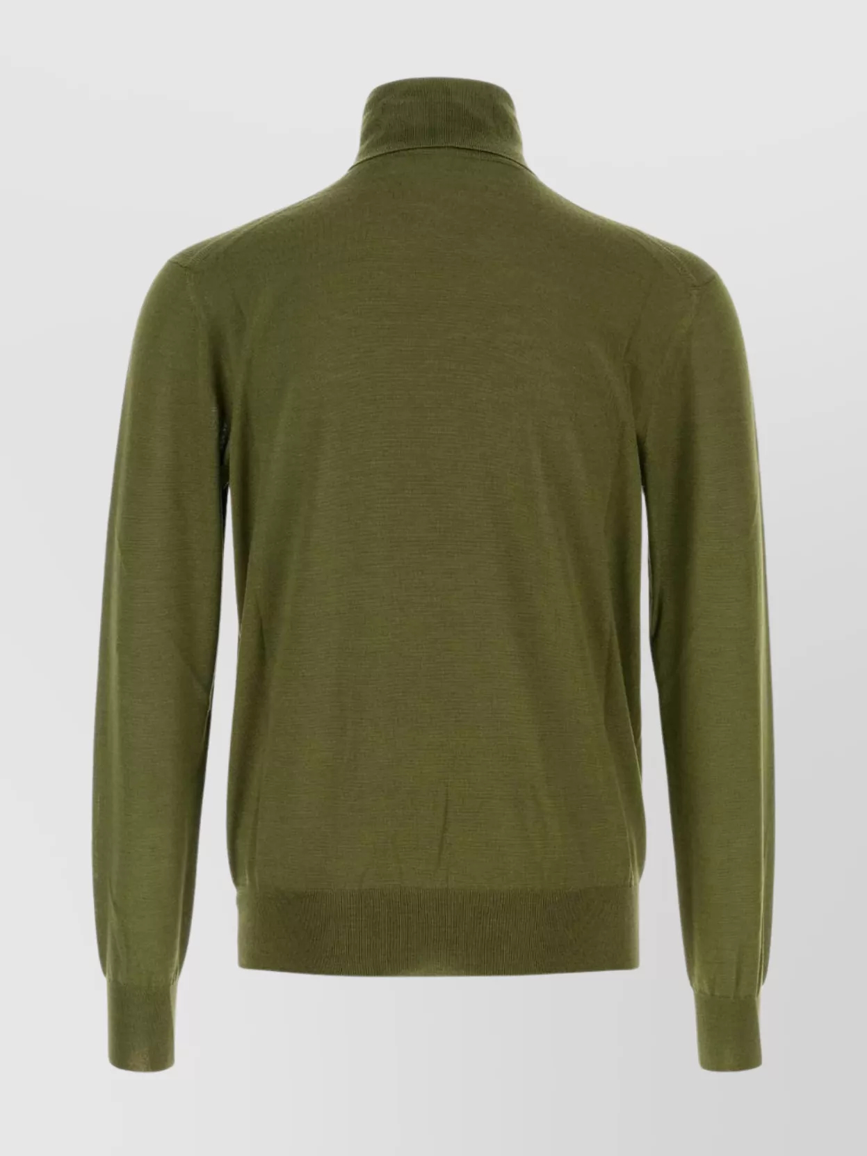 Saint Laurent Cashmere Blend Turtleneck Sweater With Long Sleeves In Green