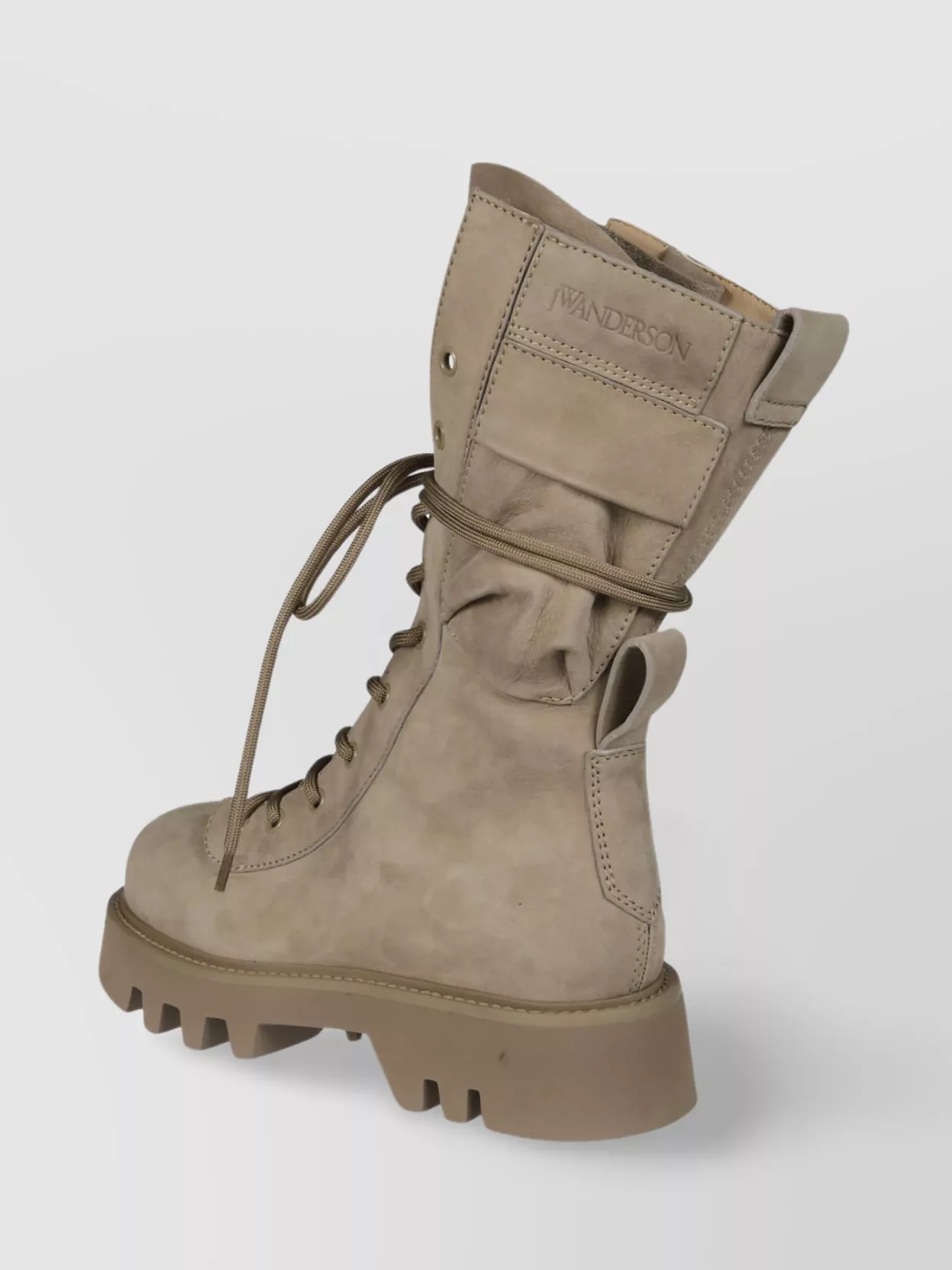 Jw Anderson Chunky Sole High-top Combat Boot With Pull Tab