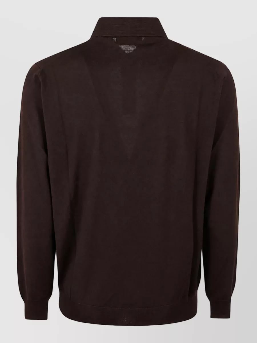 Lardini Virgin Wool Polo Sweater