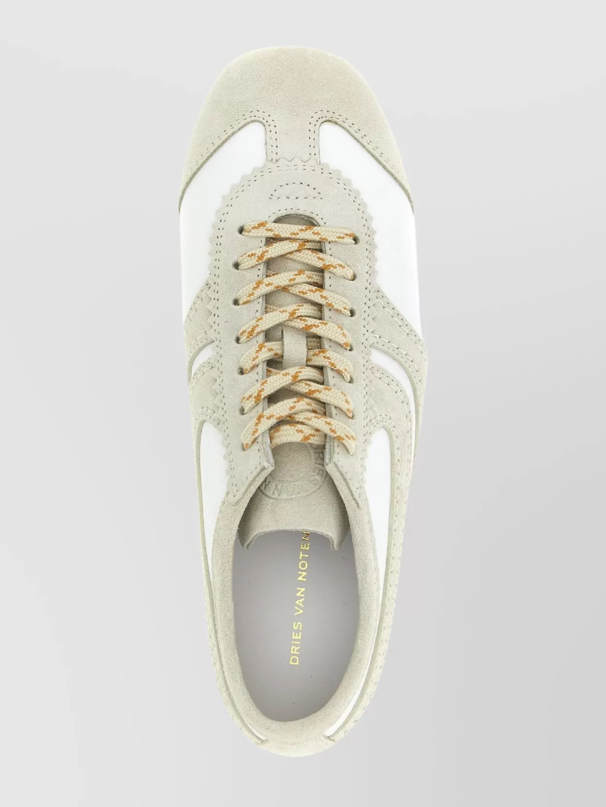 Dries Van Noten Low-Top Suede Sneakers Featuring Contrast Stitching