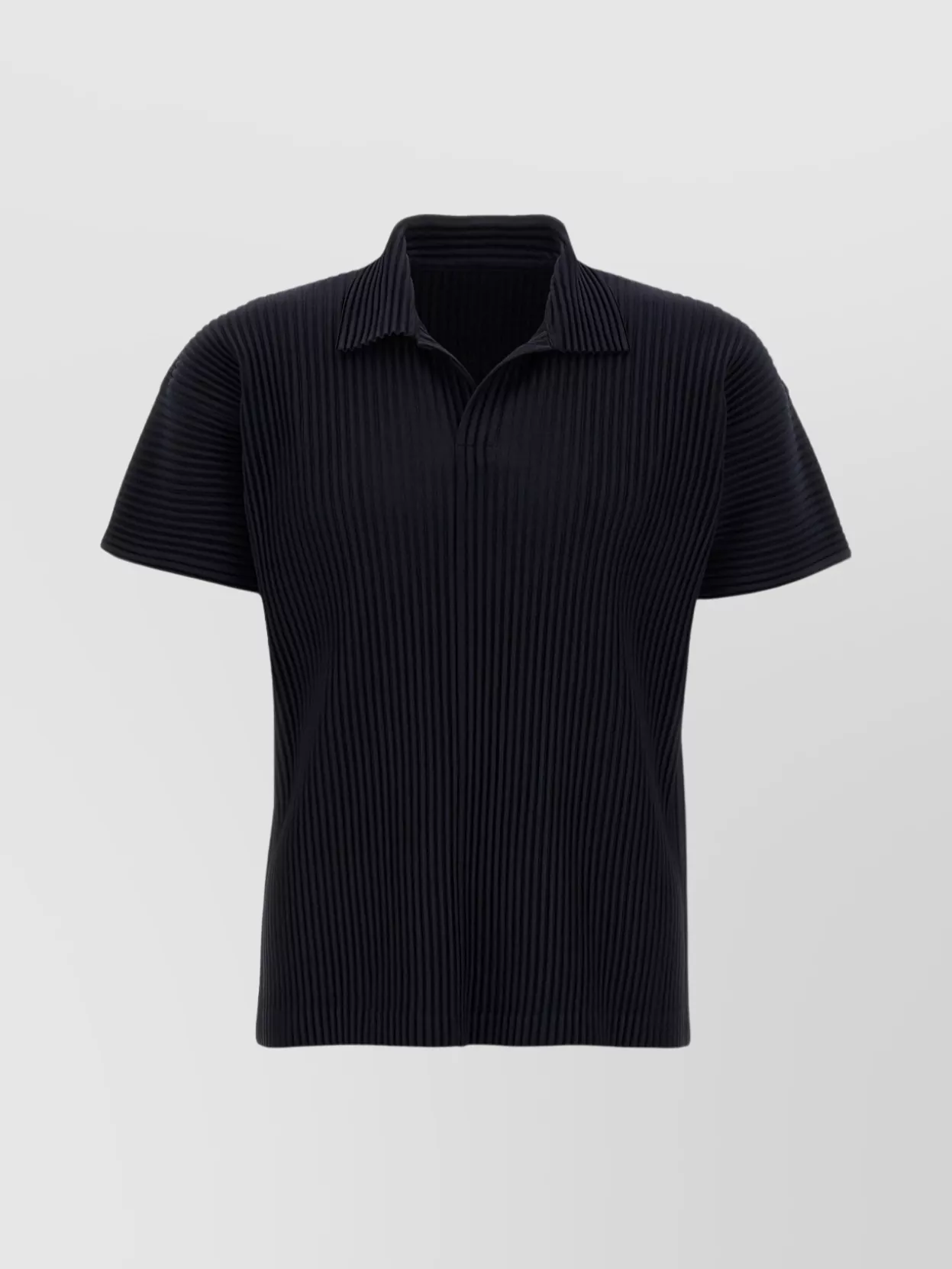 Shop Issey Miyake Ribbed Texture Polo Shirt