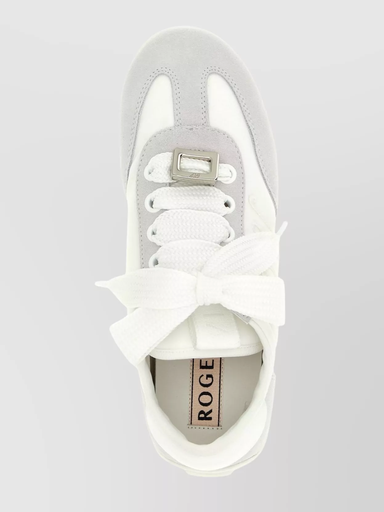 Roger Vivier Low-Top Sneakers Metal Eyelets Rubber Sole Suede Panels