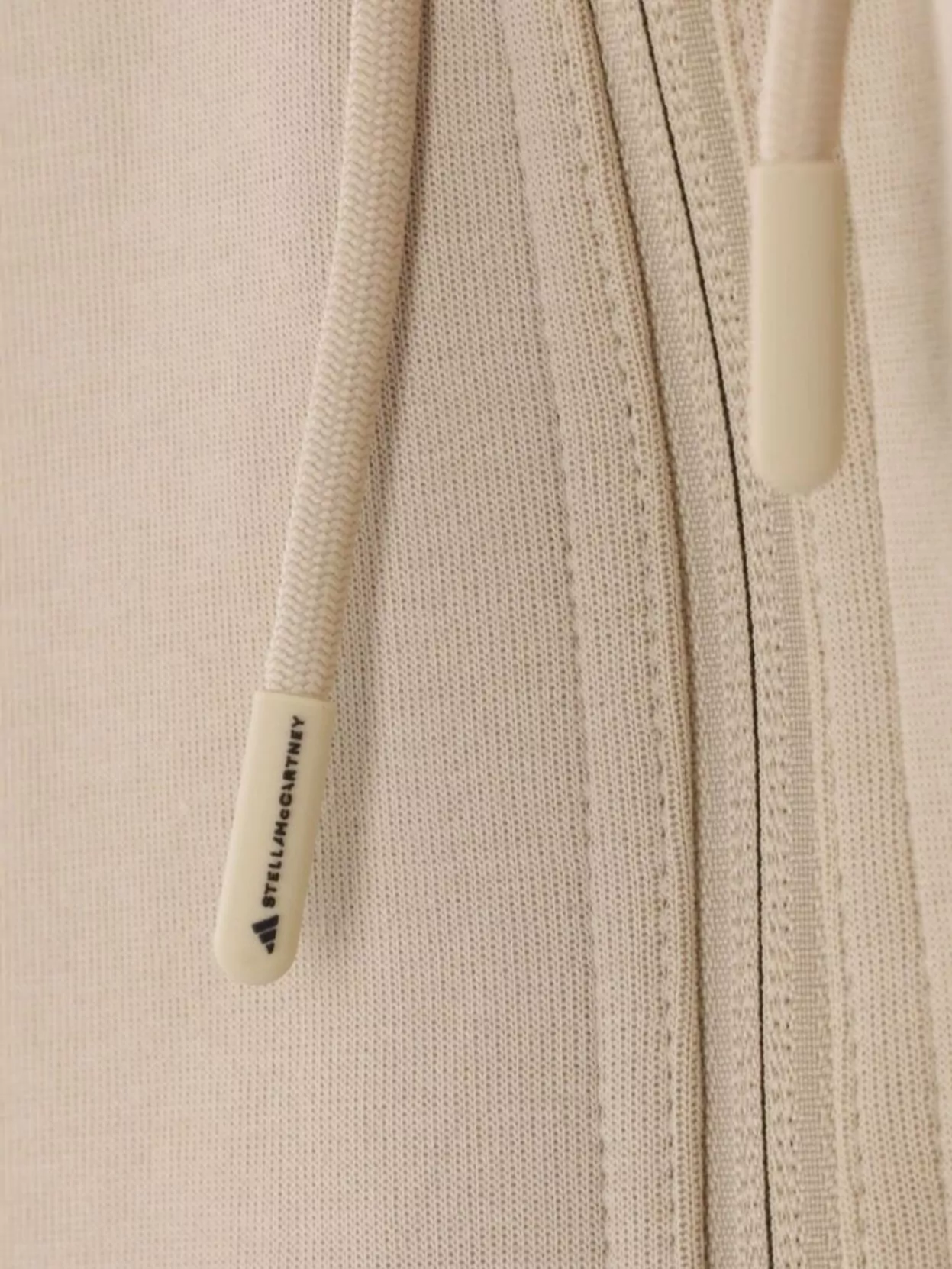 Adidas By Stella Mccartney Logo Drawstring Hood Long Sleeves Ribbed Cuffs