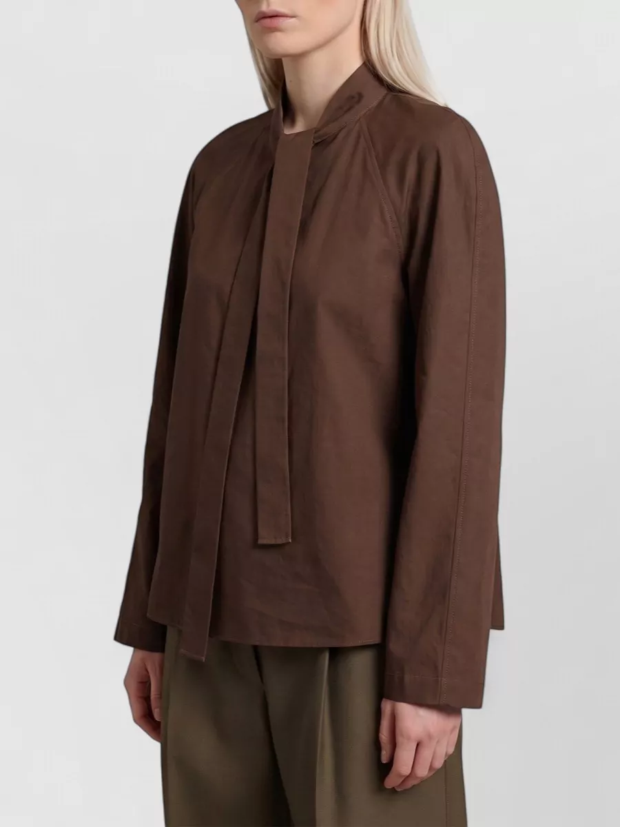 Lemaire Cotton Blend Long-Sleeve Blouse