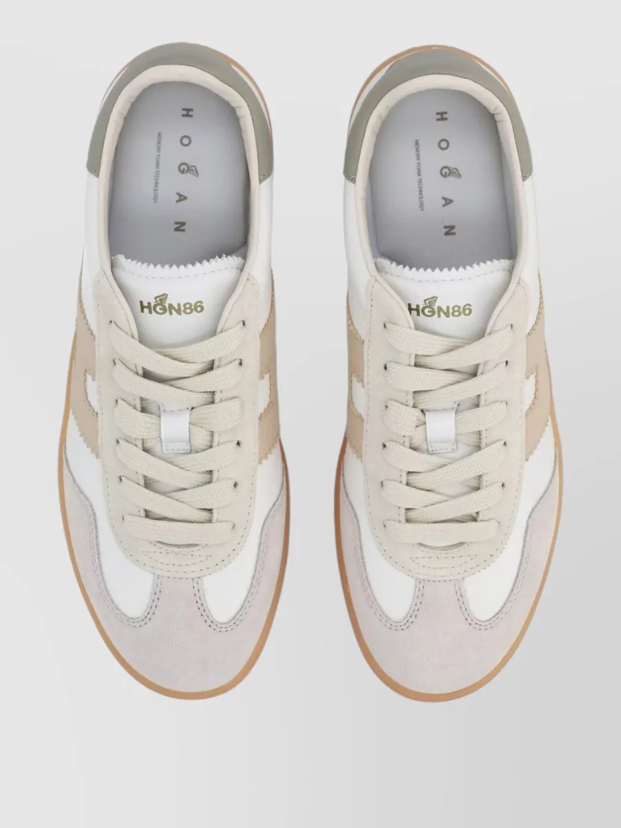 Hogan Low Top Sneakers Contrast Panels Rubber Sole