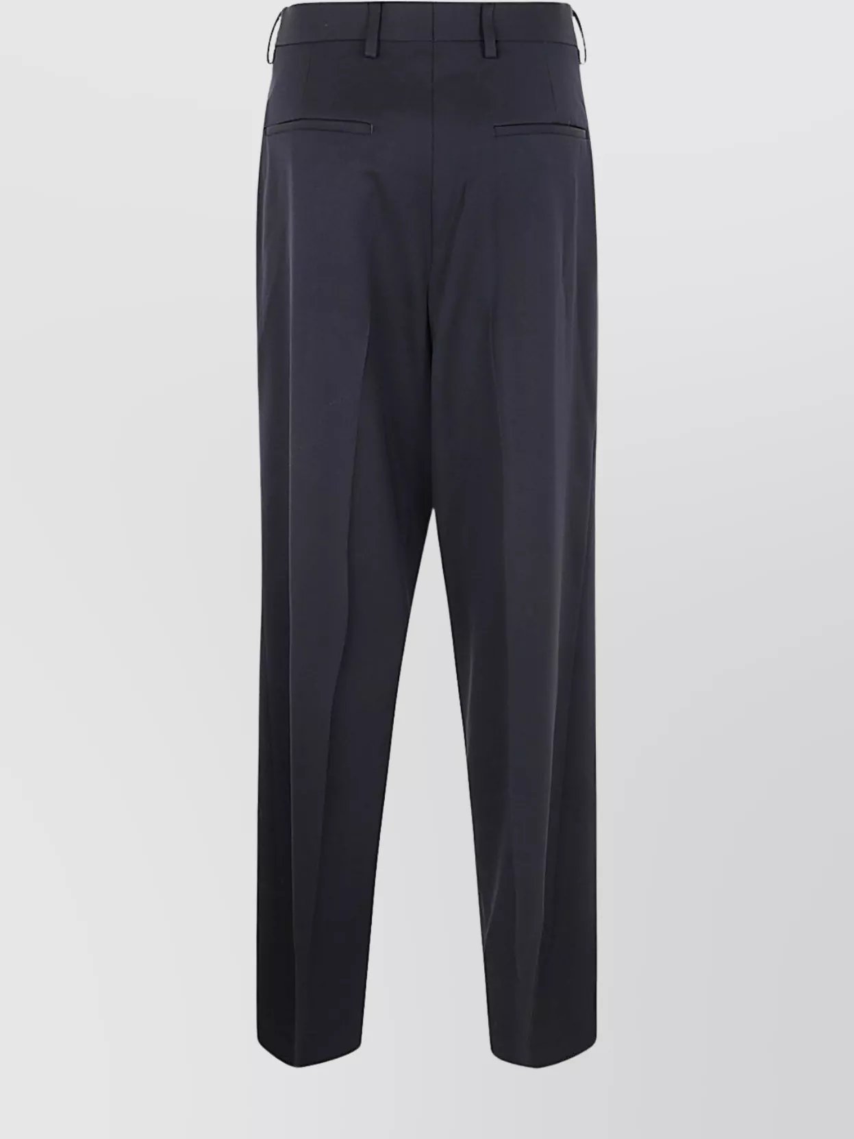 Dries Van Noten Wide Leg Pleated Trousers Pockets In Blue
