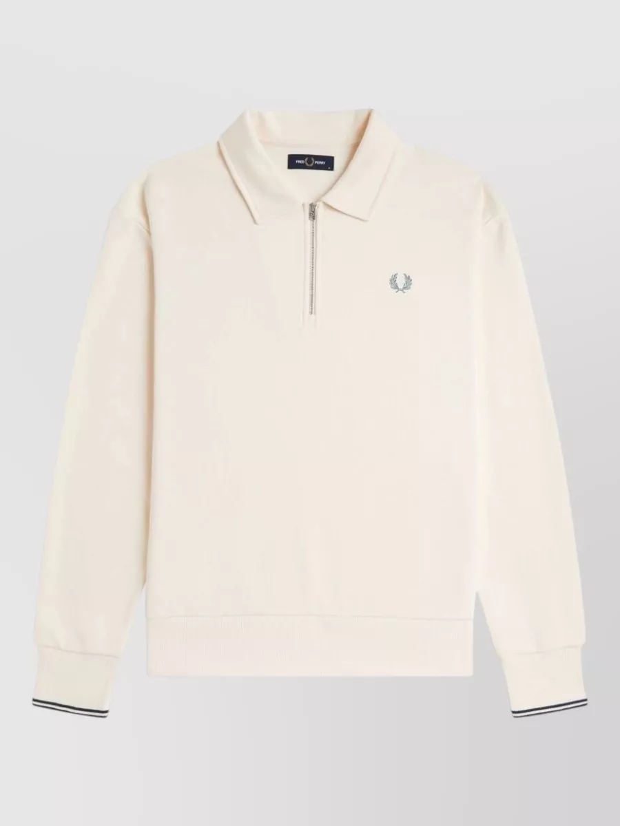 Fred Perry cotton zip hoodie