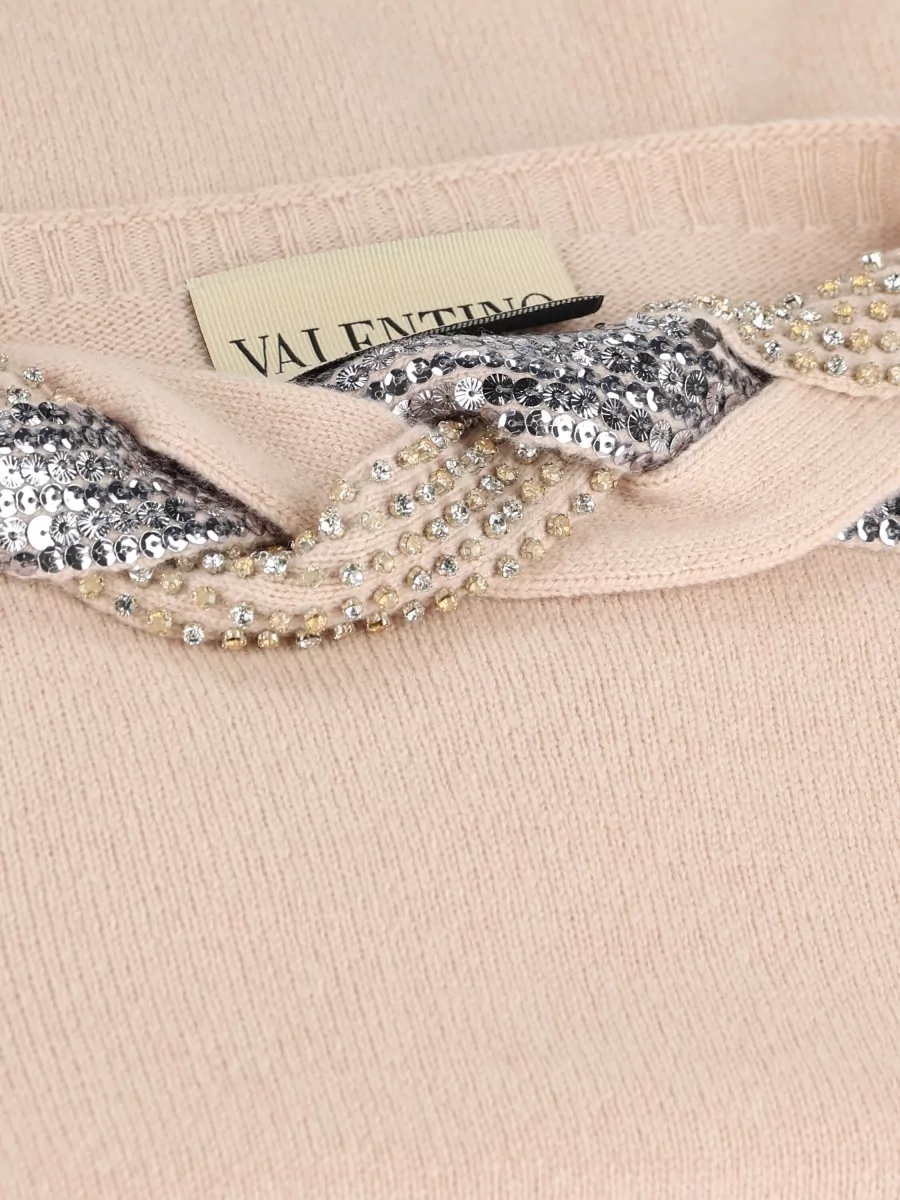 Valentino Garavani Cashmere Wool Embellished Crewneck Jumper
