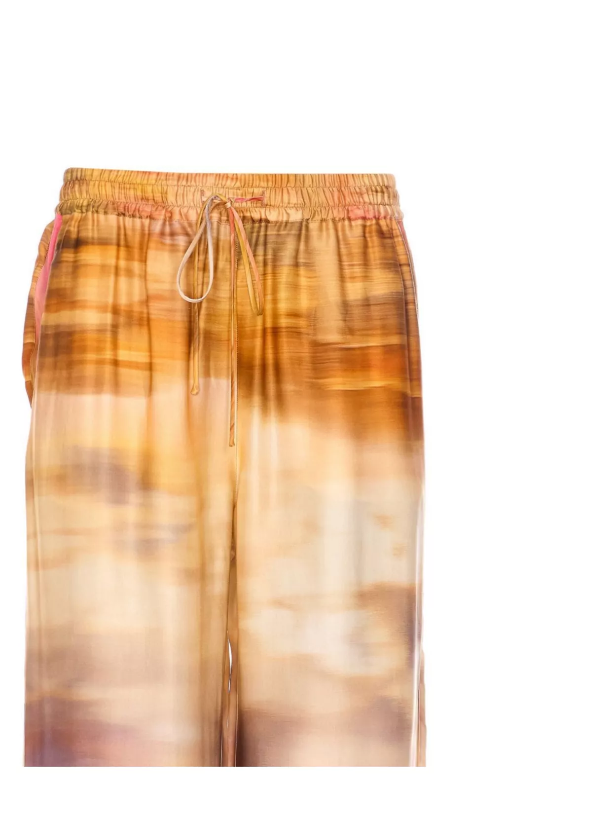Shop Pinko Flared Fit Printed Trousers With Side Pockets