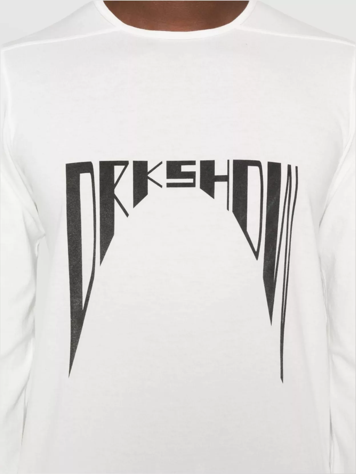 Rick Owens Drkshdw Graphic Long Sleeve Crew Neck T-Shirt