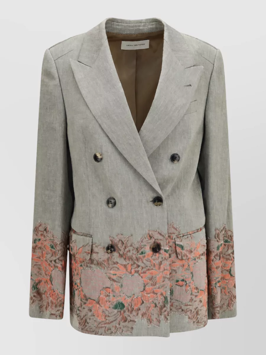 Dries Van Noten double-breasted embroidered blazer