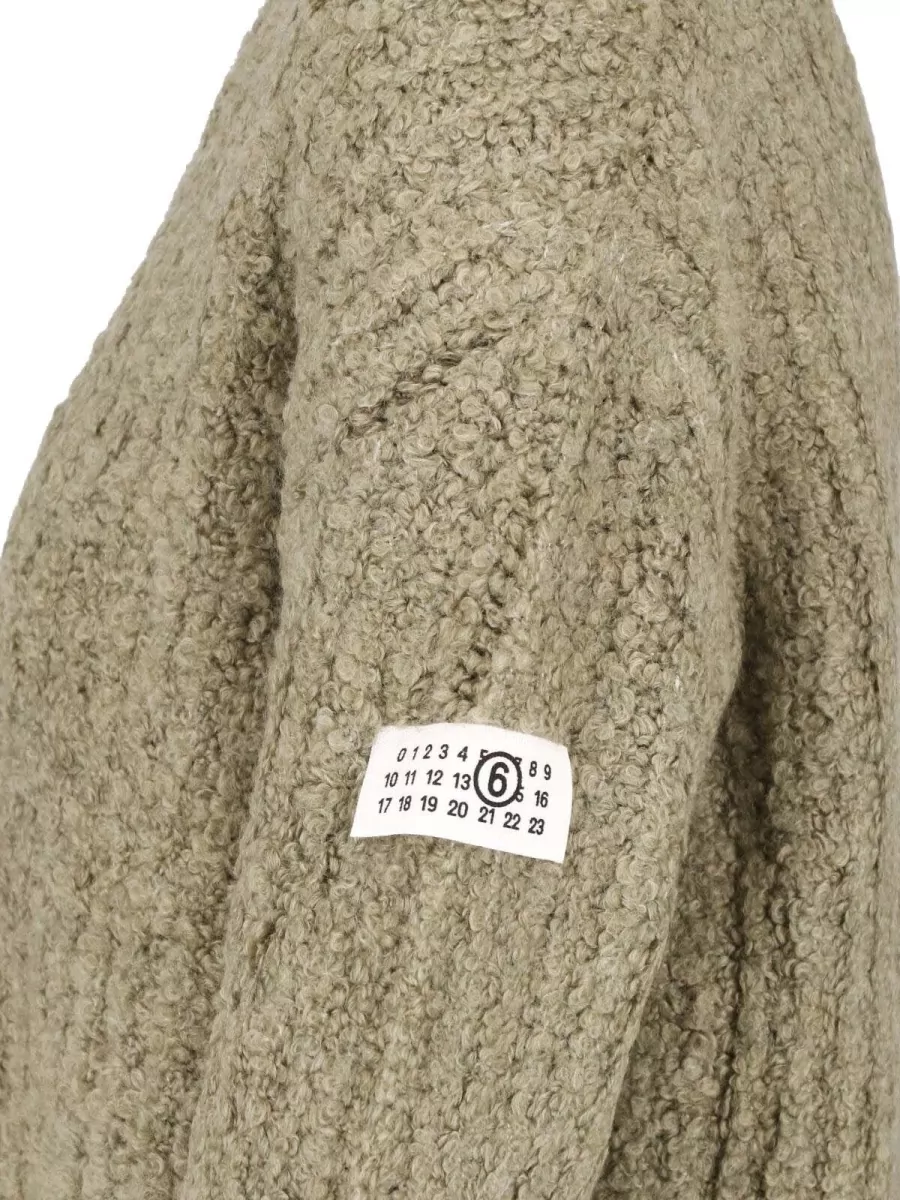 Mm6 Maison Margiela Bouclé Long-Sleeve Sweatshirt