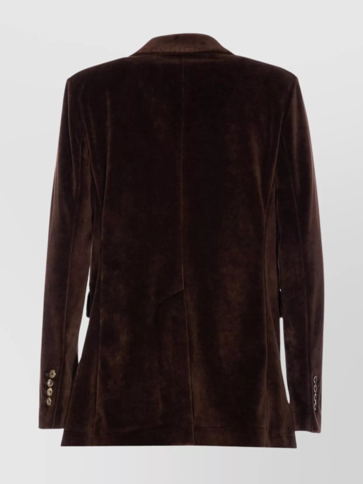 Circolo 1901 Velvet Effect V-neckline Jacket In Brown