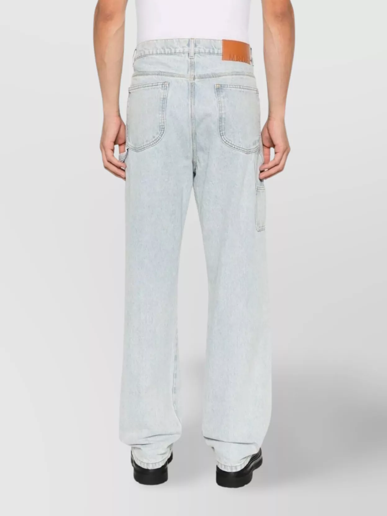 Msgm Straight Leg Denim Trousers With Belt Loops