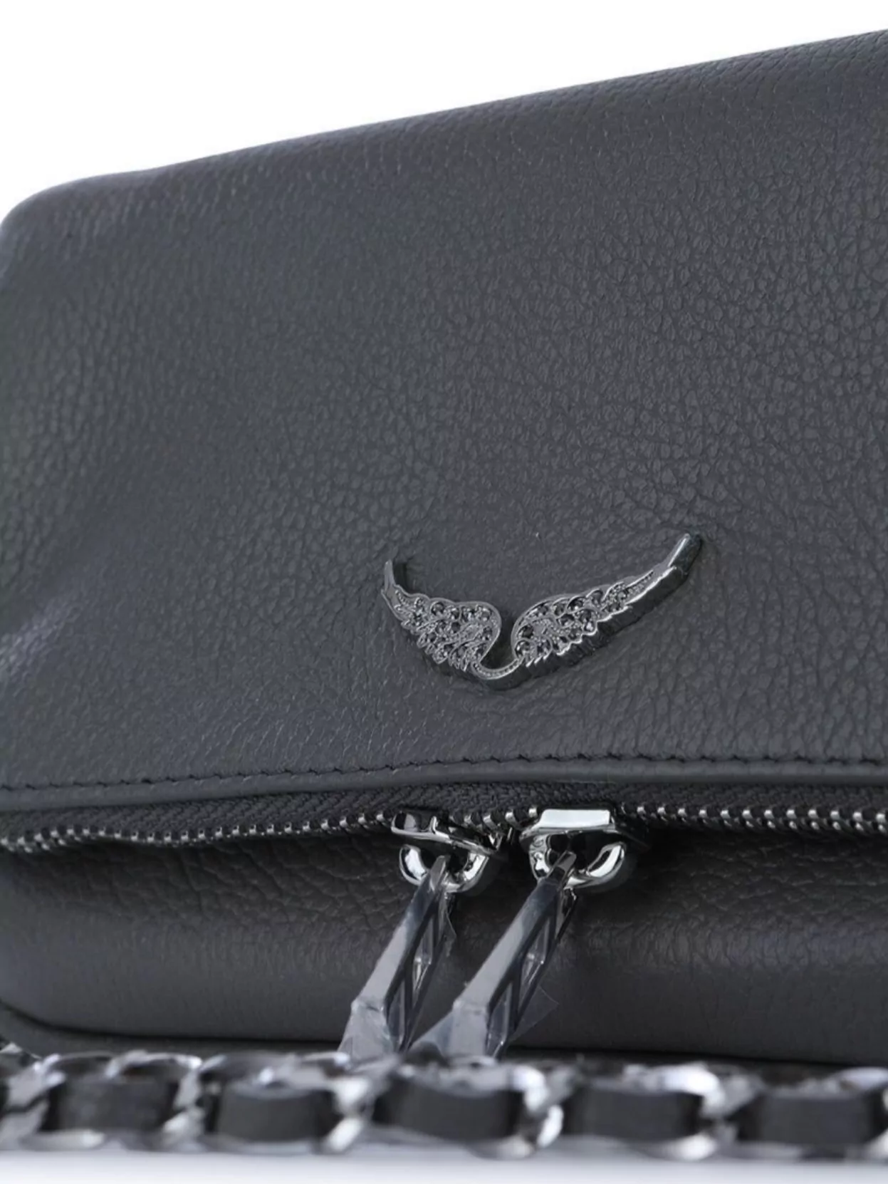 Zadig & Voltaire Chain Strap Textured Shoulder Bag