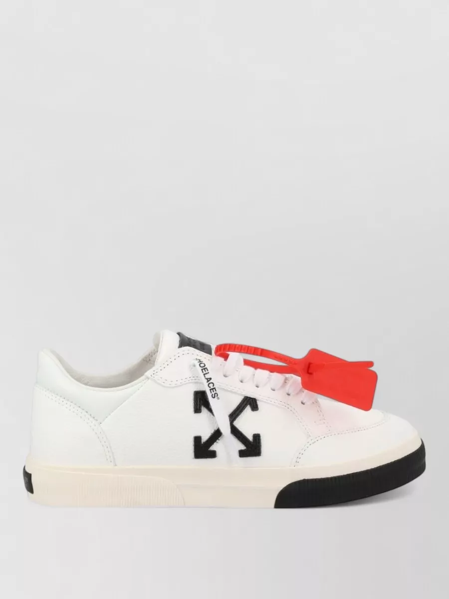 Off-White leather vulcanized low-top sneakers