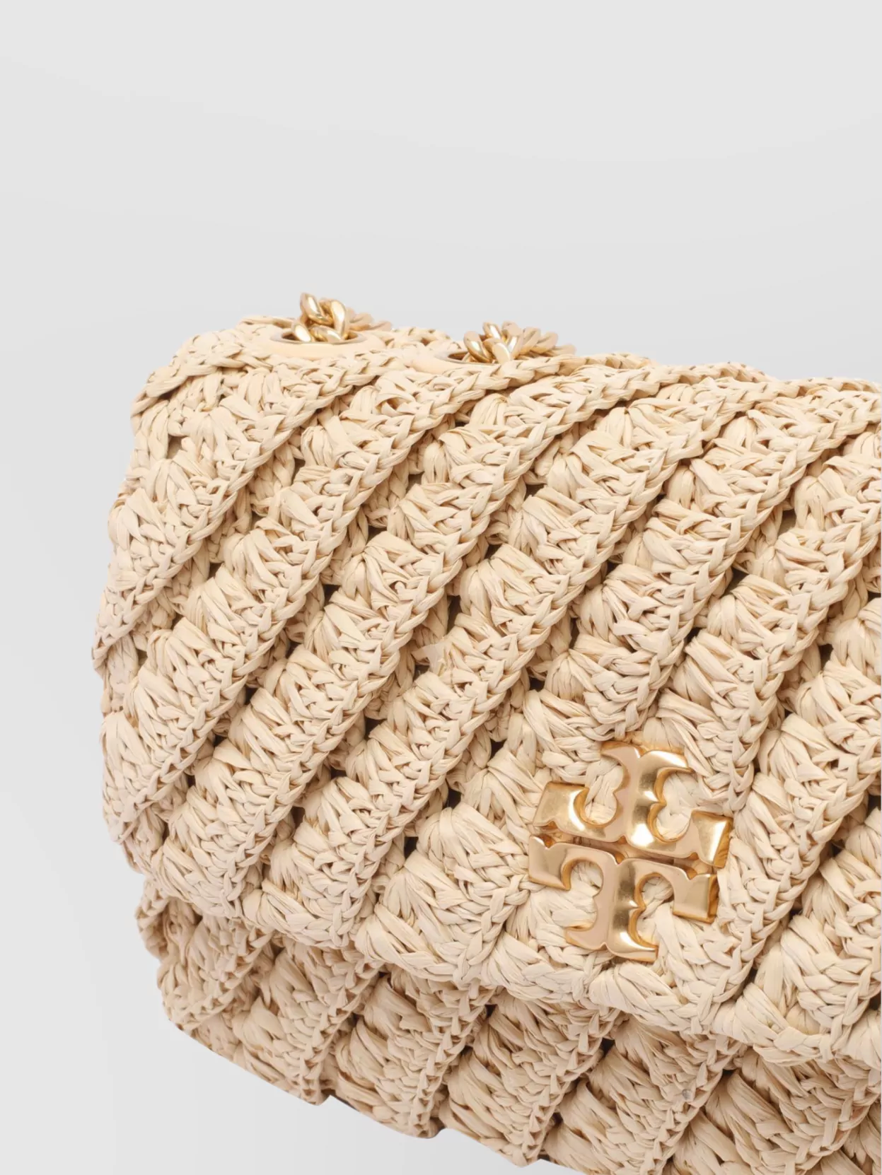 Tory Burch Kira Woven Small Convertible Shoulder Bag In Neutral