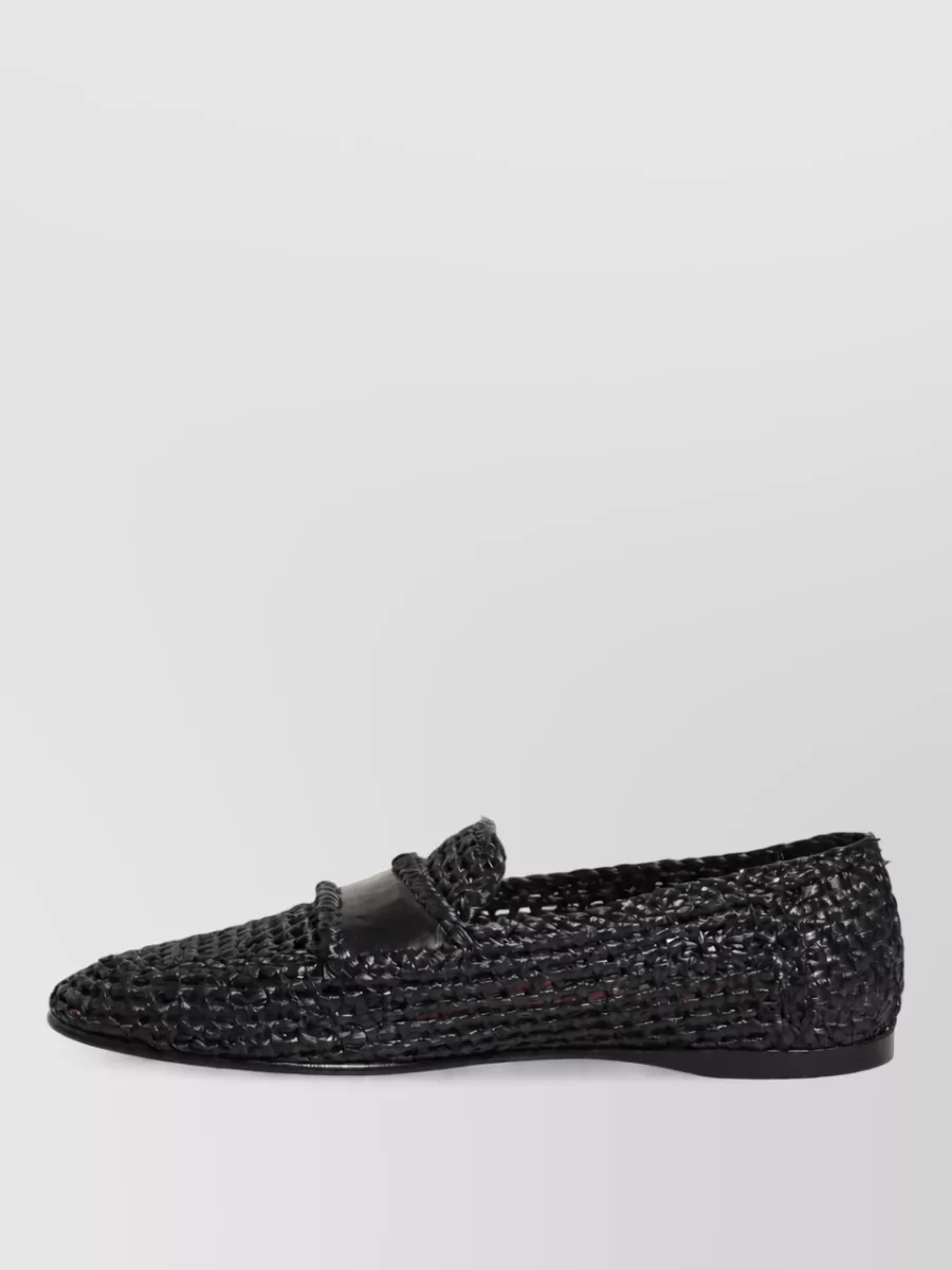Dolce&Gabbana Woven Raffia Slippers