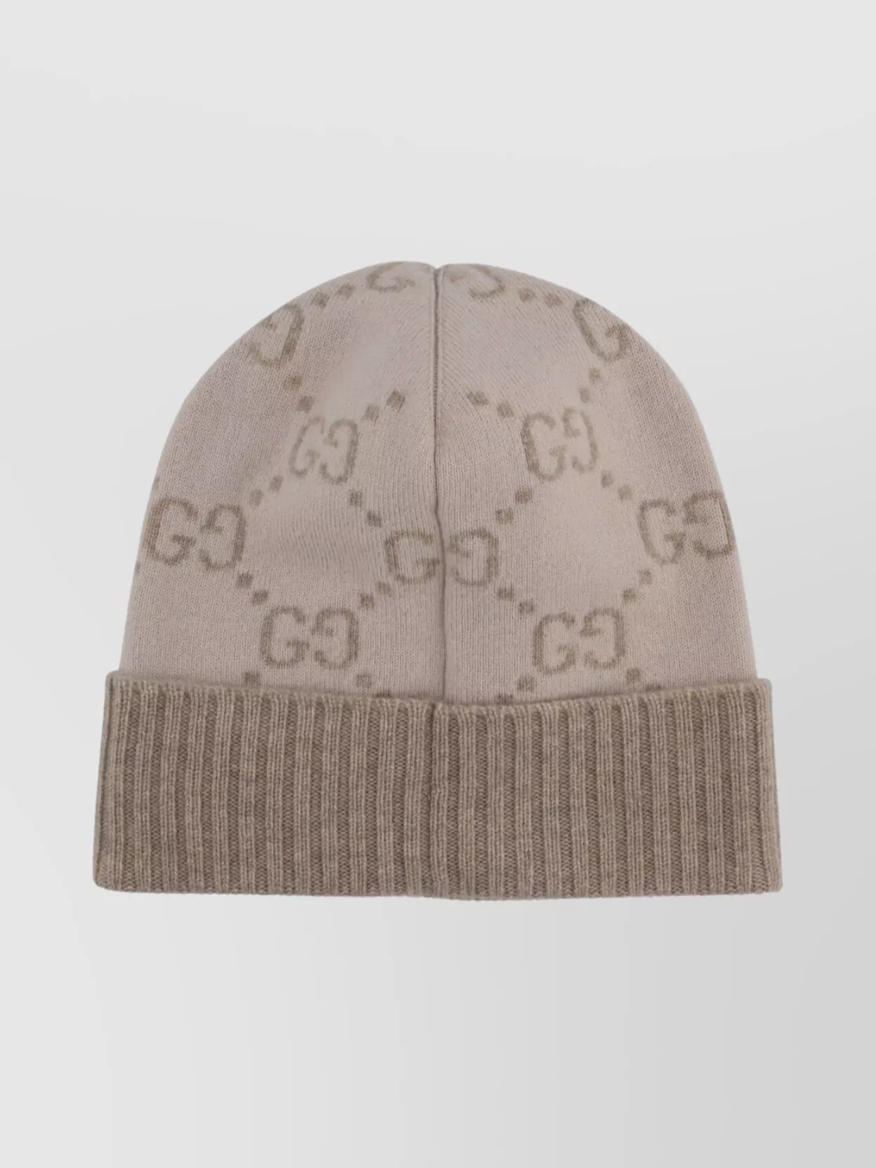 Gucci Jacquard Patterned Hat Turn-up Brim In Brown