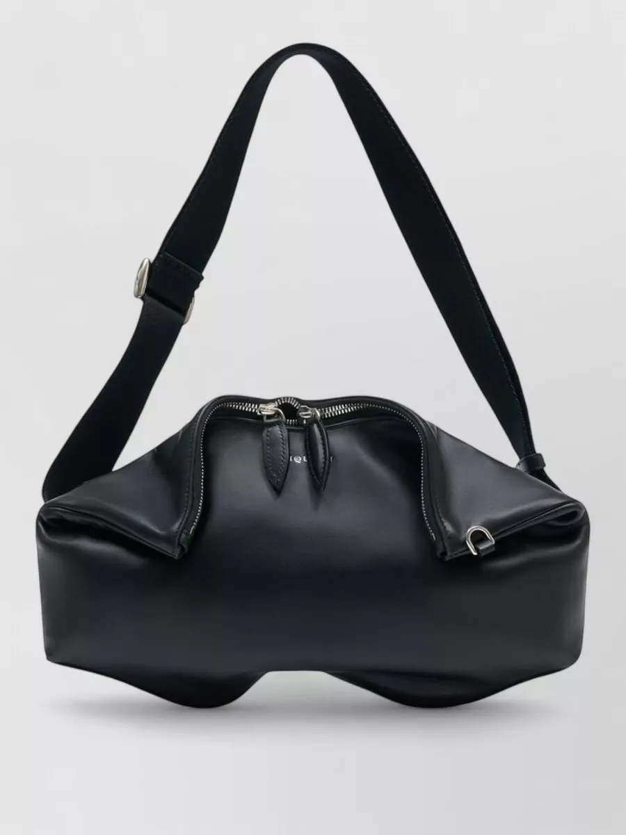 Alexander McQueen leather messenger clutch bag