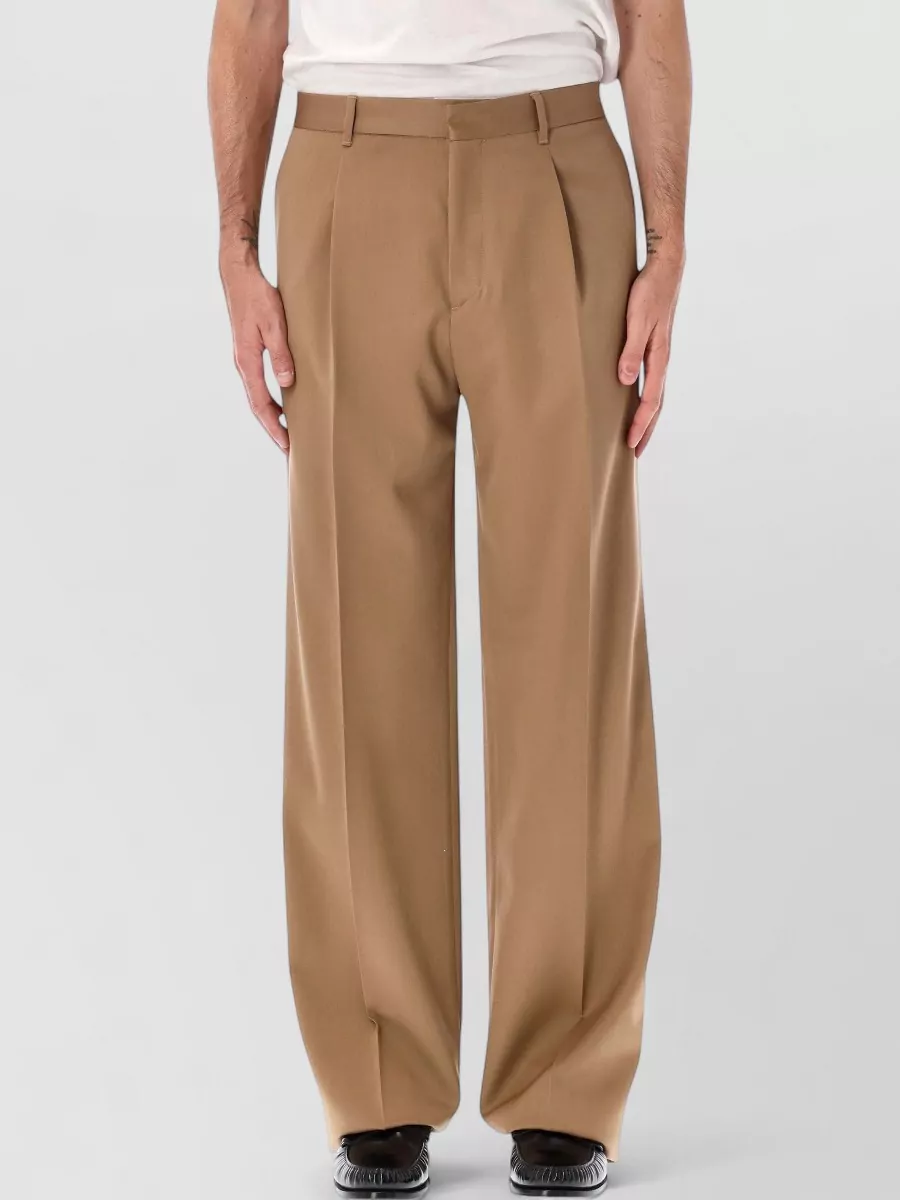 Lardini virgin wool pleated wide-leg trousers