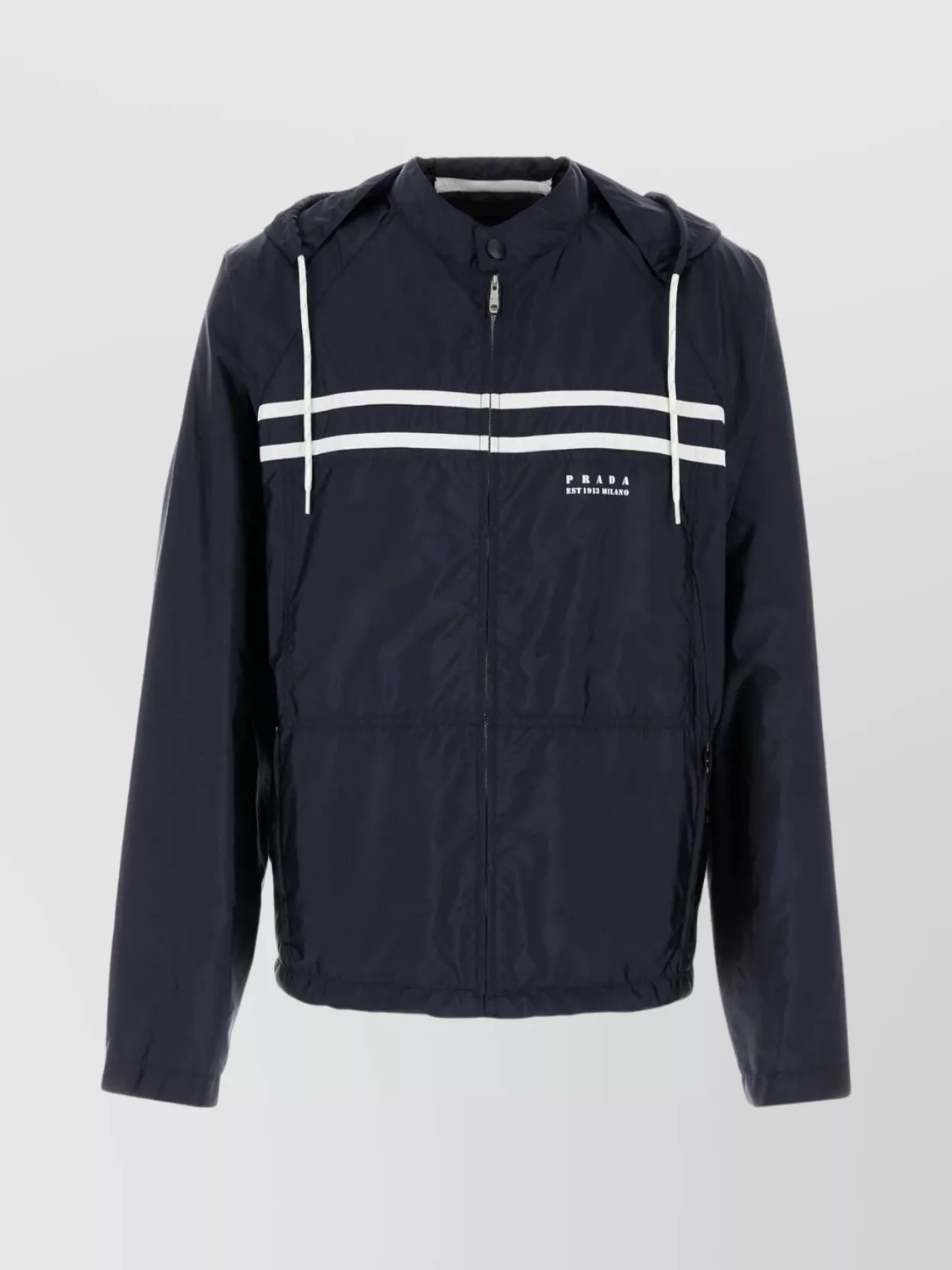Prada Oversized hooded nylon jacket
