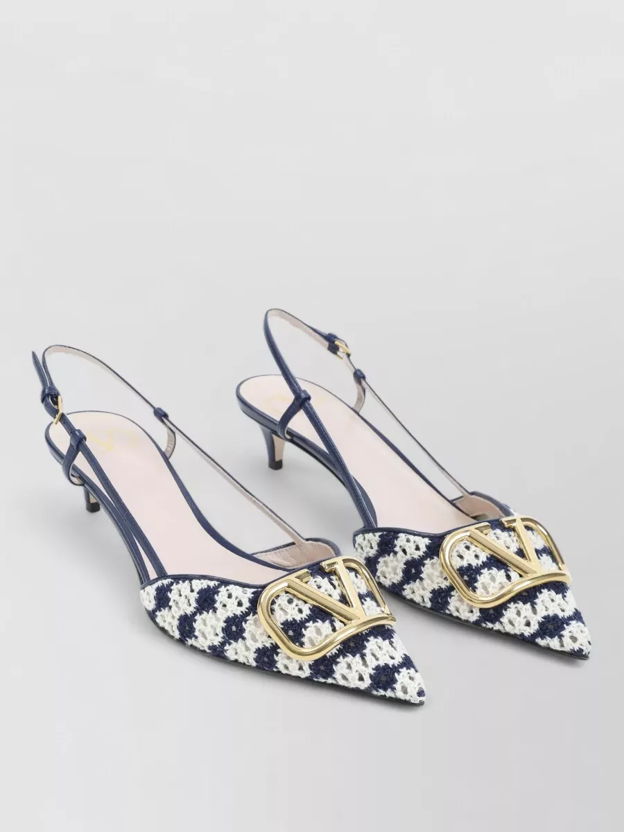 Valentino Garavani crochet slingback pumps