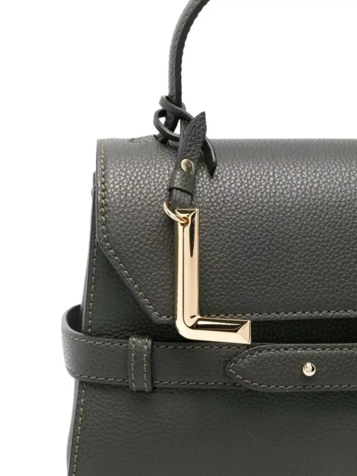Lancel Top Handle Bucket Bag With Adjustable Strap