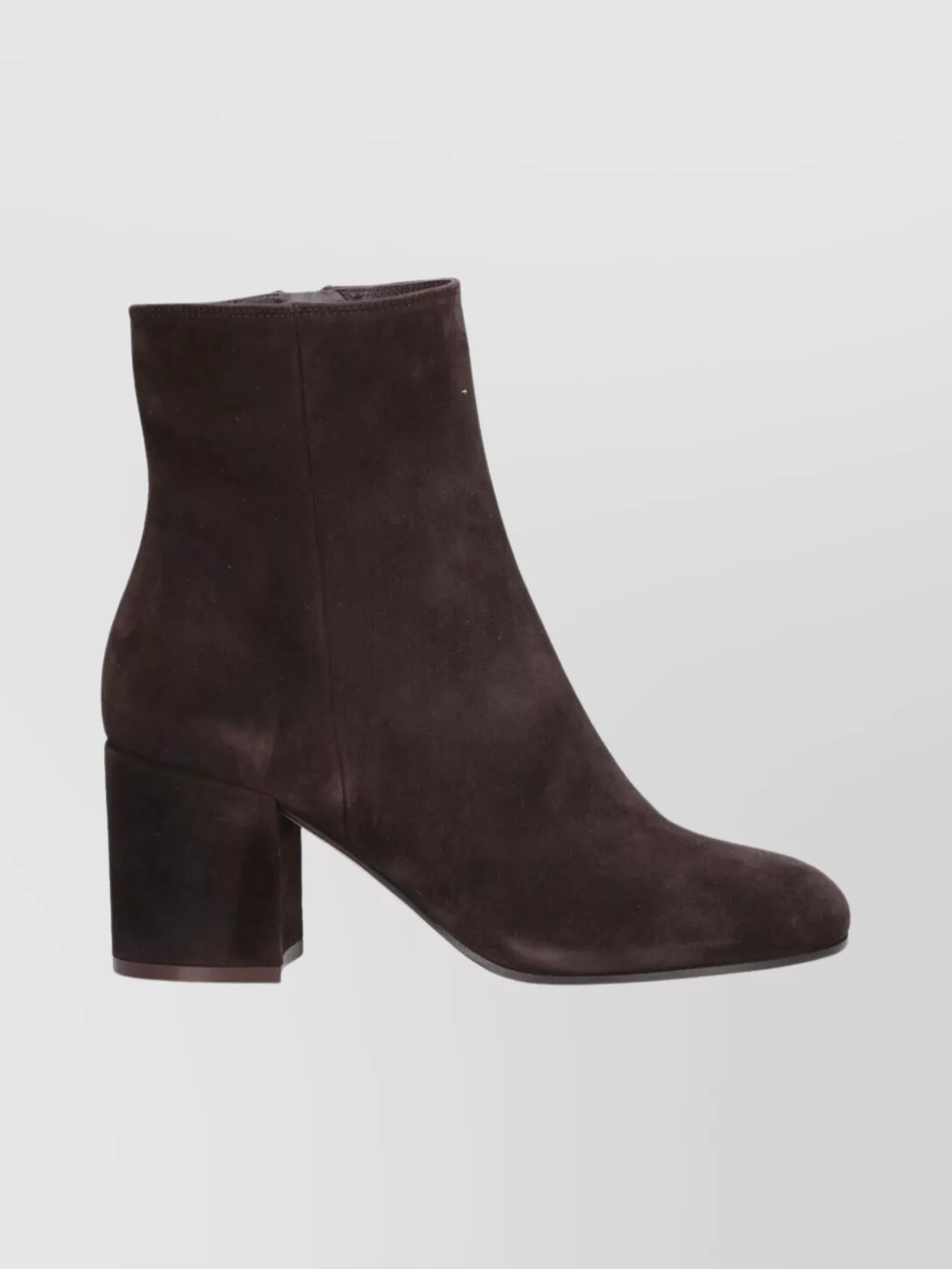Gianvito Rossi Suede Ankle Length Block Heel Boots