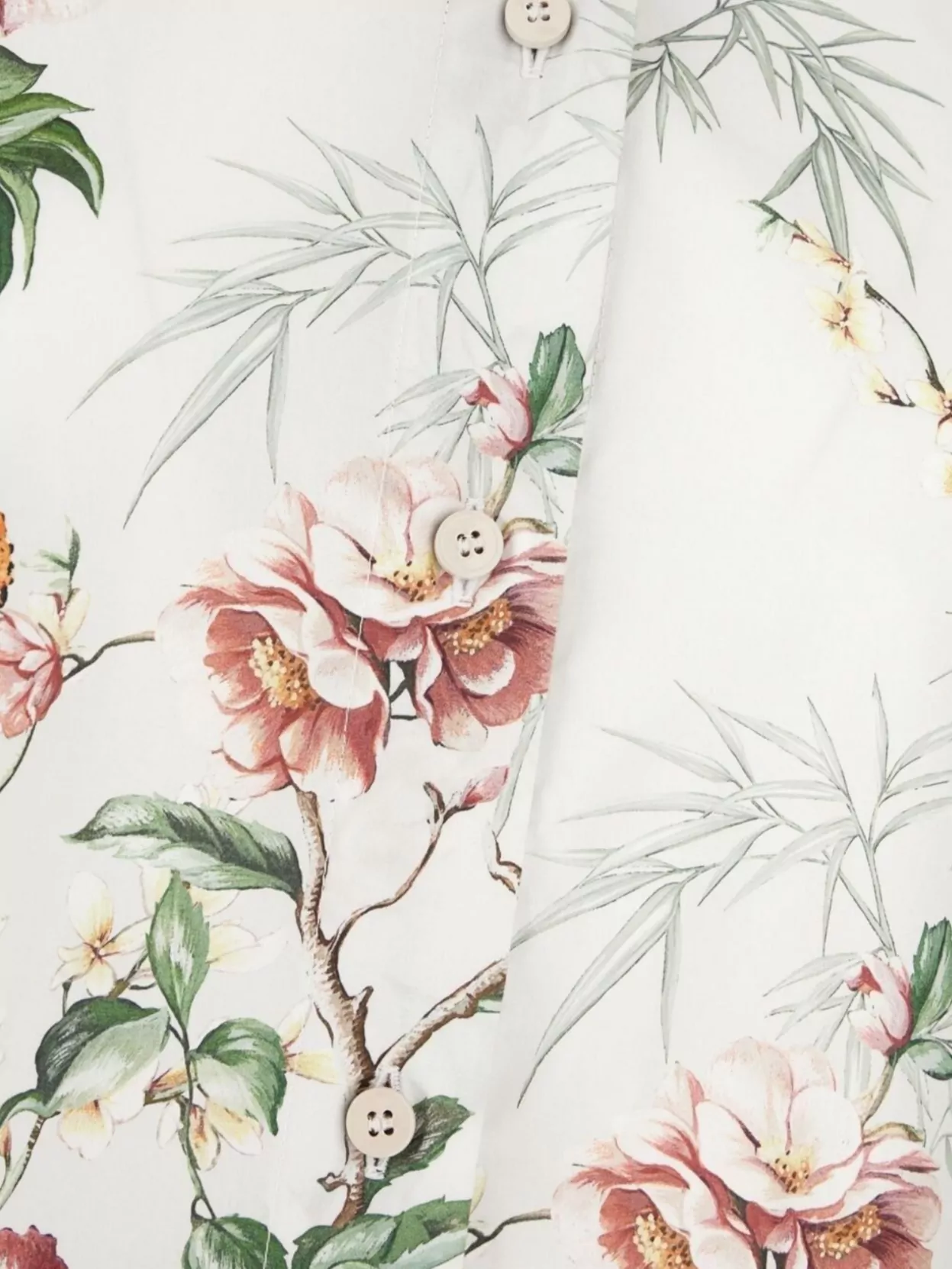 Attico Pointed Collar Long Sleeves Floral Print Shirt
