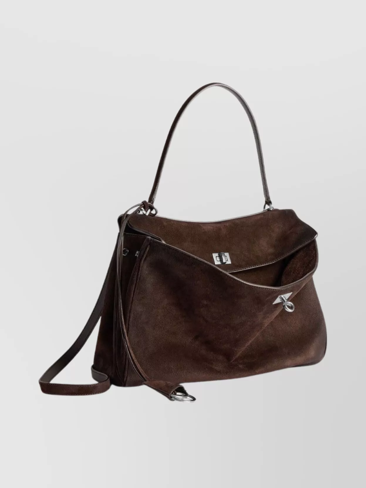 Balenciaga Medium Tote Bag In Waxed Suede