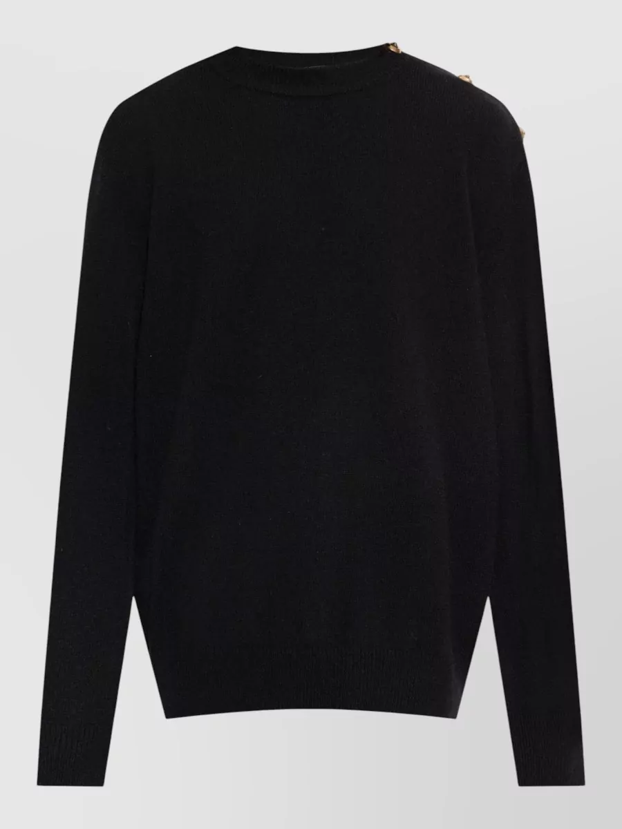 Balmain cashmere virgin wool crewneck t-shirt