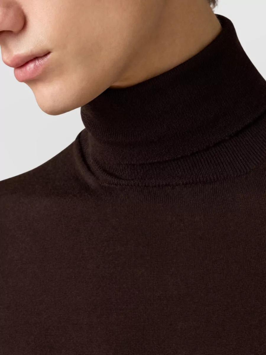 Lardini Wool Fine-Knit Turtleneck Sweater
