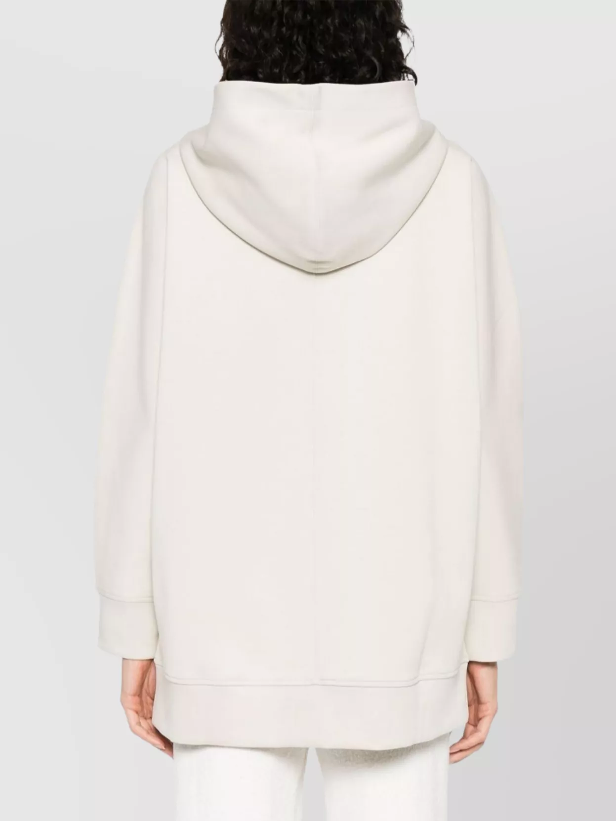 S Max Mara Cotton Jersey Sweatshirt With Hood And Kimono Sleeves