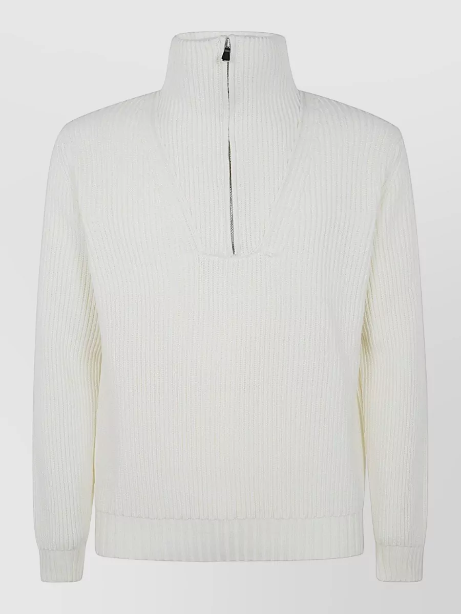 Filippo De Laurentis virgin wool half zip sweater