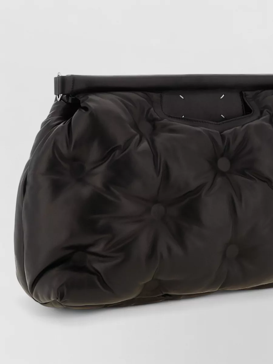 Maison Margiela Glam Slam Classique Large Leather Quilted Clutch Bag