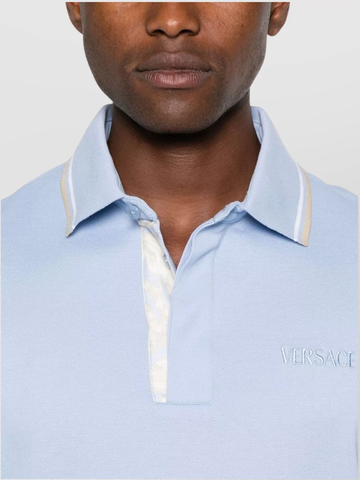 Versace Collared Shirt With Short Sleeves