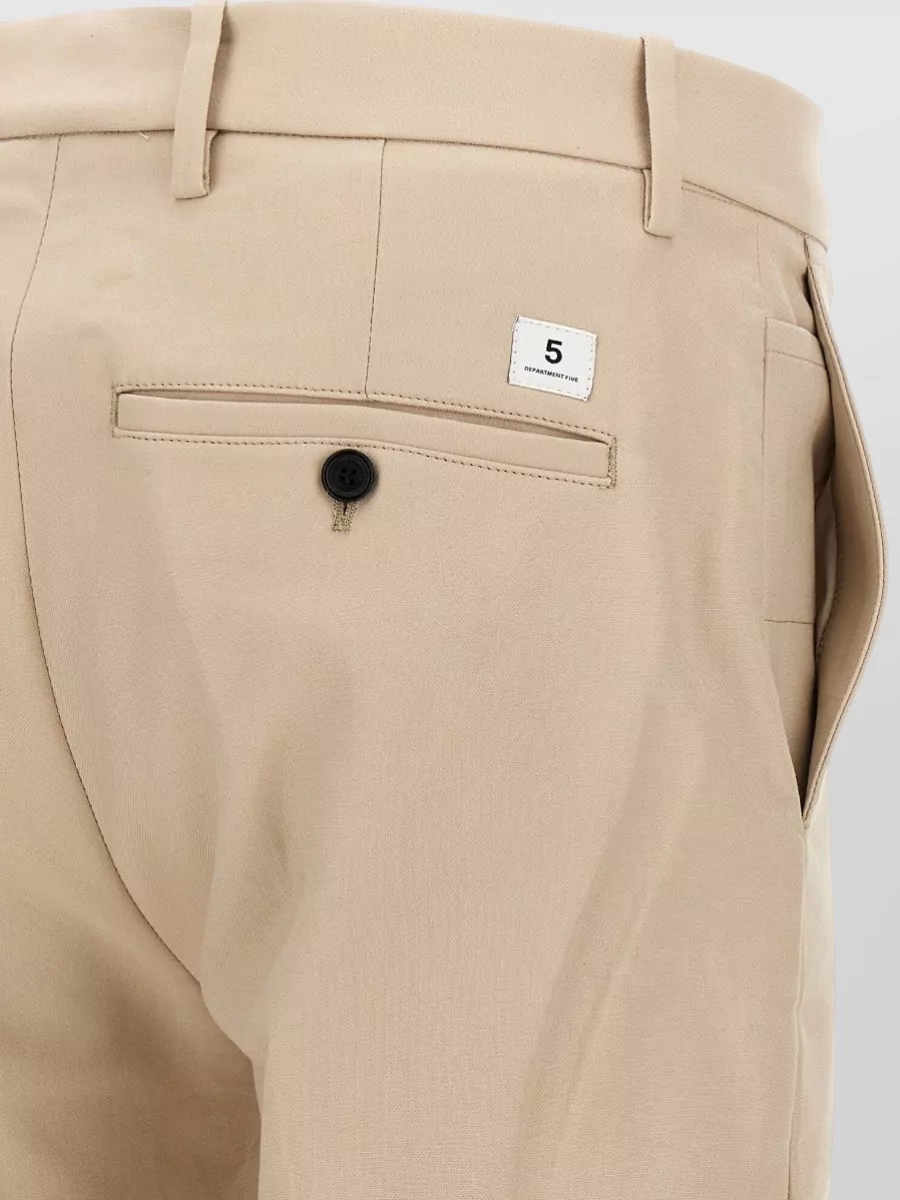Department 5 Cotton Low-Rise Straight-Leg Tailored Trousers