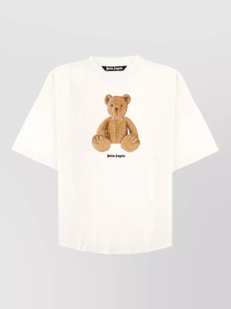 Palm Angels cotton bear print t-shirt