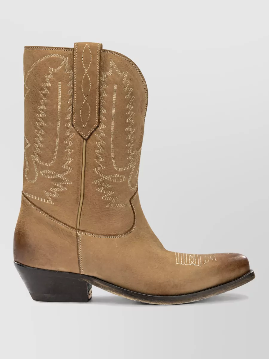 Golden Goose Leather Cowboy Ankle Boots