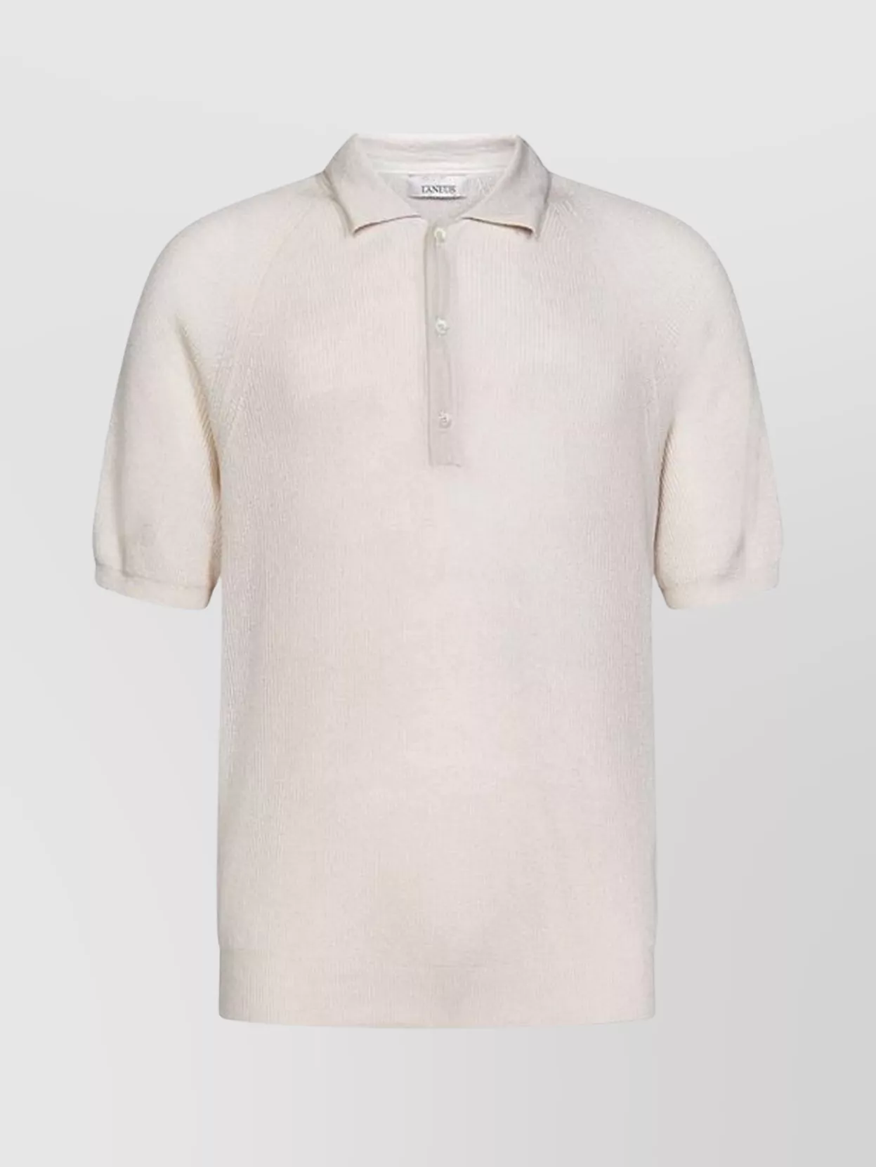 Laneus Ribbed Texture Polo Shirts In Neutral