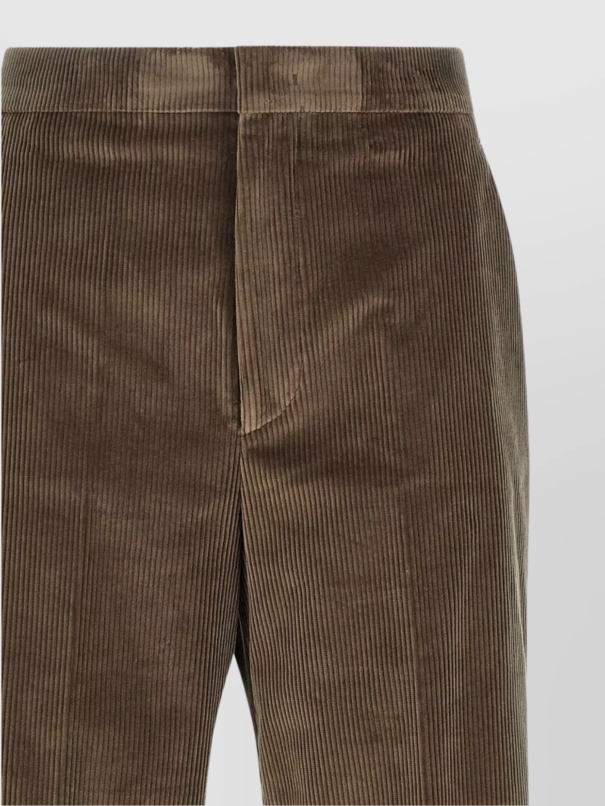 Tagliatore Wide Leg Corduroy Trousers And Pockets In Brown