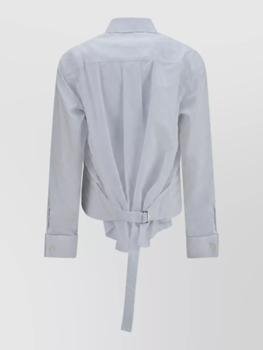 Sacai Striped Belted Shirt Jacket