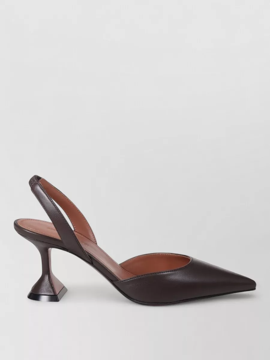 Amina Muaddi Holli Sling Pumps Pointed Toe Unique Heel