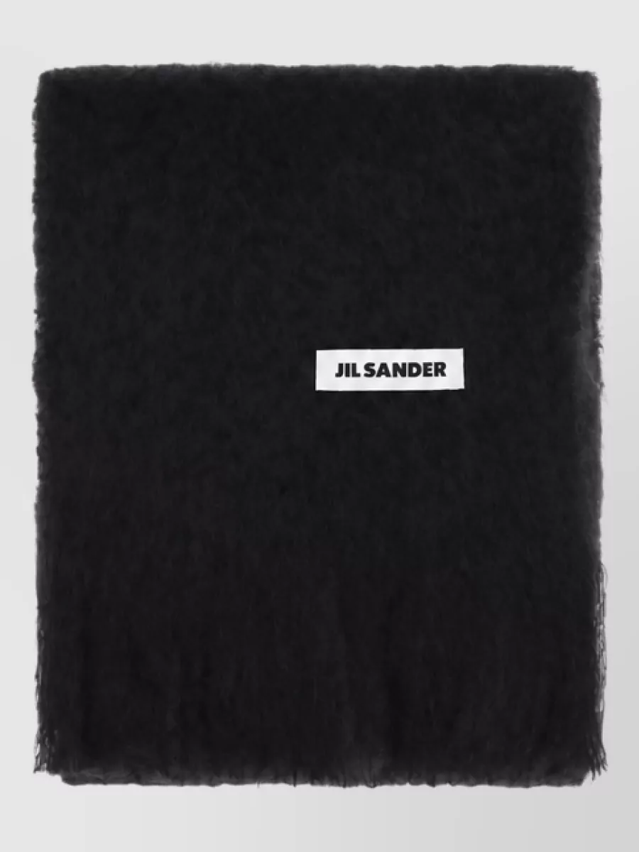 Jil Sander Wool Fringed Scarf