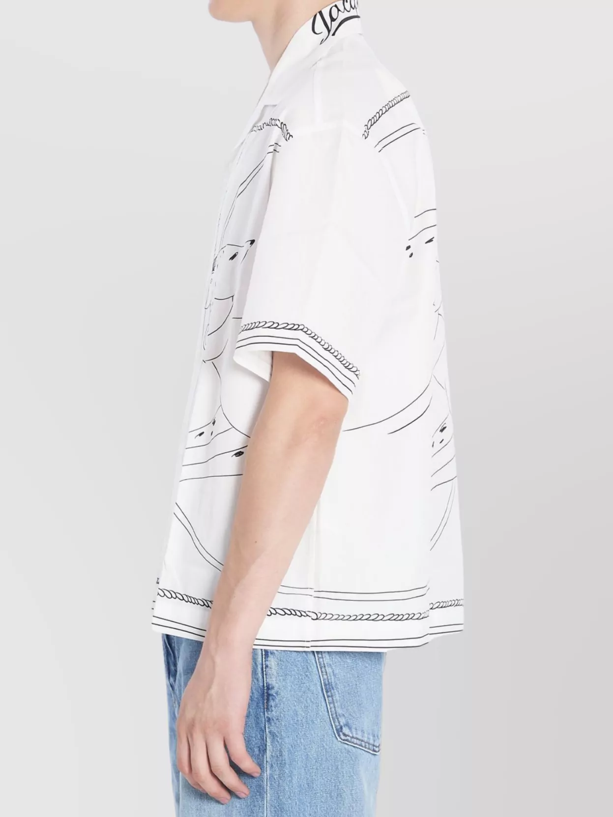 Jacquemus Cotton Poplin Dog Print Shirt