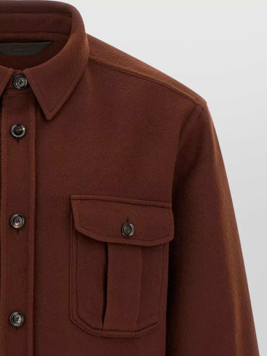 Brioni Wool Cashmere Overshirt Jacket