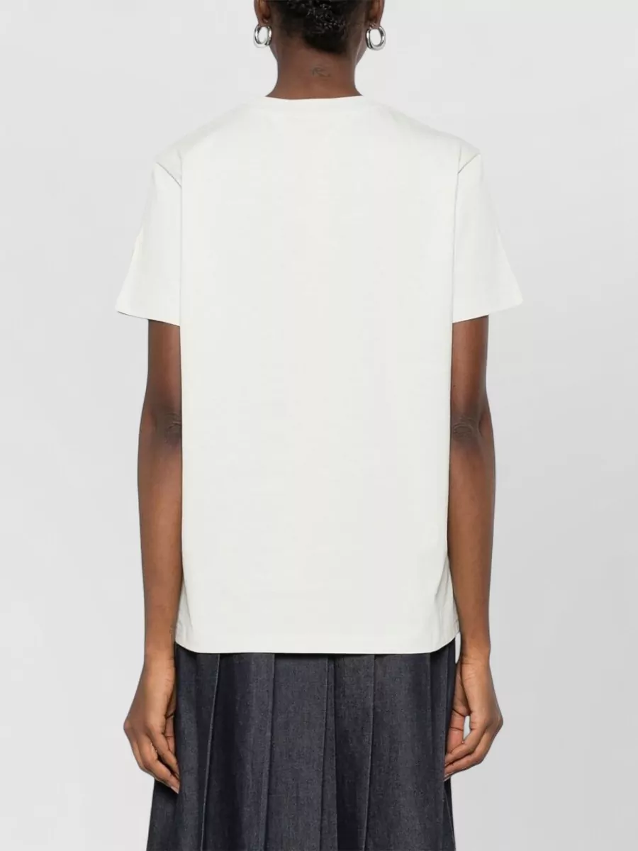 Moncler Logo Cotton T Shirt Crew Neck