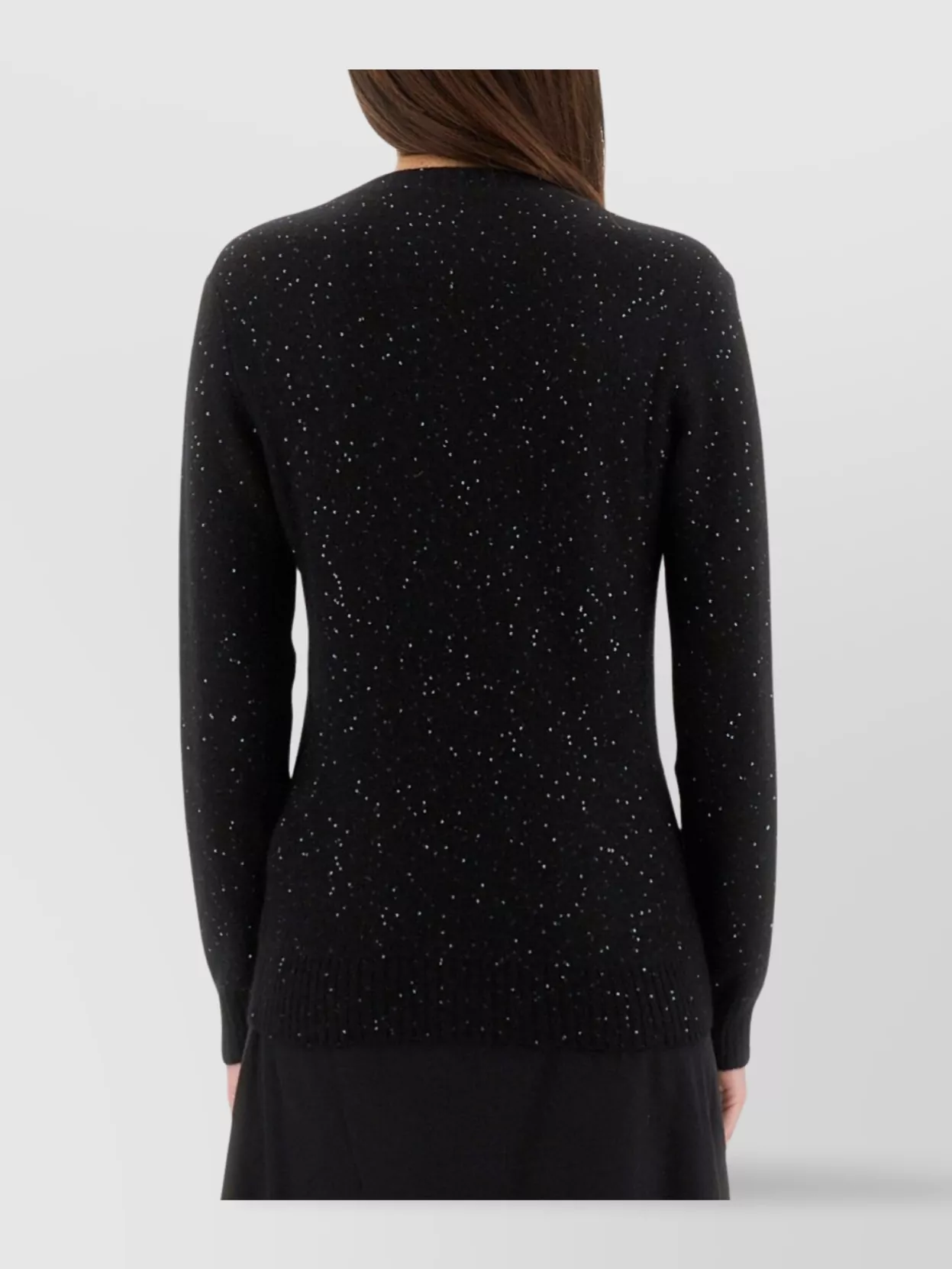 Fabiana Filippi V-Neck Long Sleeve Knitwear With Ribbed Cuffs